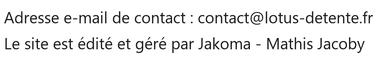 Coordonnées de l'éditeur du site